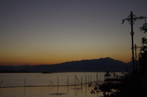 Sunset on Phayao Lake